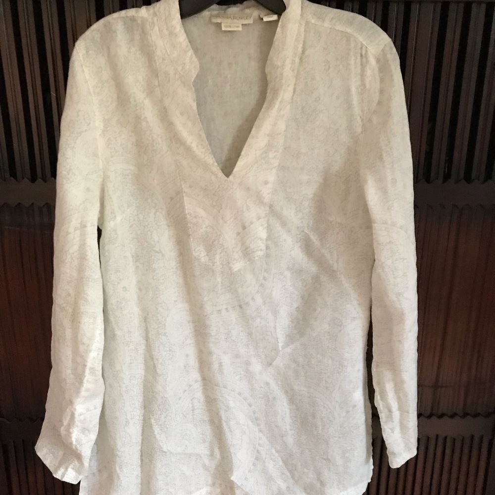 Cynthia Rowley 100% linen top